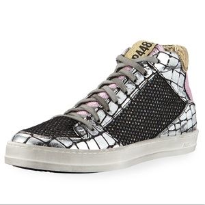P448 Queen’s glitter mid-top sneaker